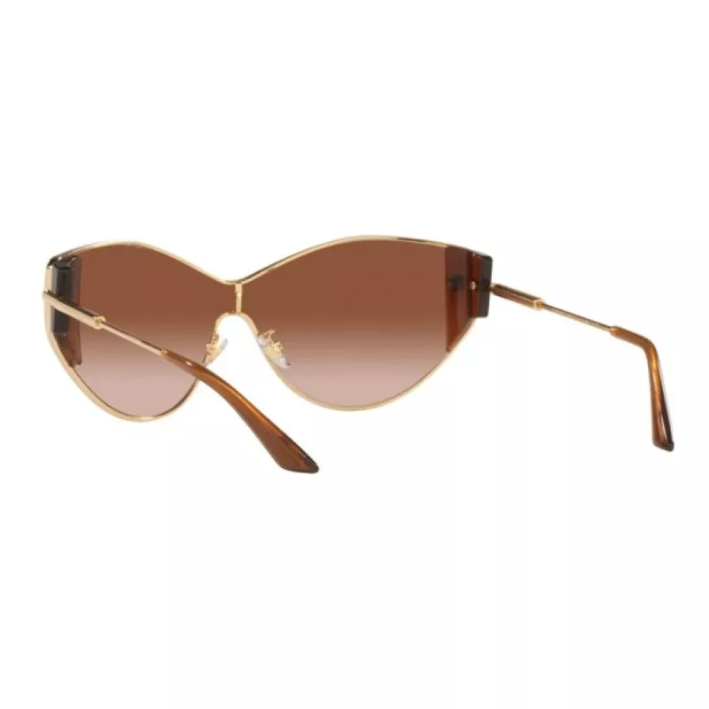 VERSACE VE2239-100213 Naiste kuldse kilbi kujuga päikeseprillid, pruunid polükarbonaat läätsed, 147 mm