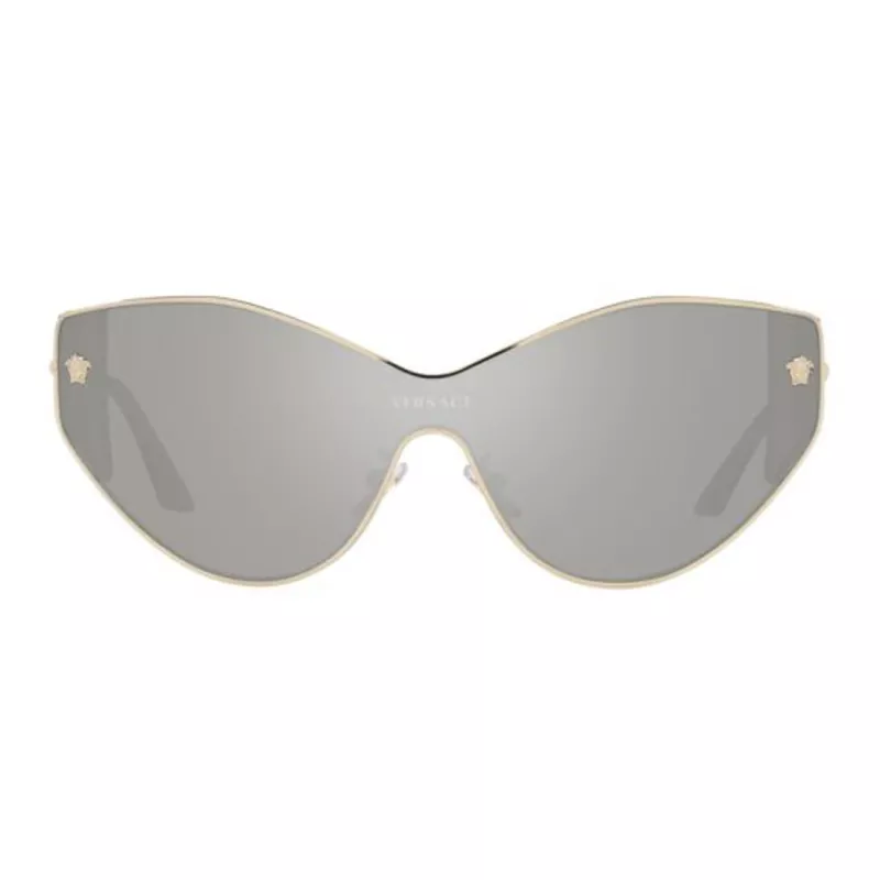 VERSACE VE2239-12526G Naiste päikeseprillid, kuldne raam, hall peegellääts, 147 mm