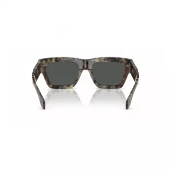 VERSACE VE4464-545687 Meeste ristkülikukujulised päikeseprillid, läbipaistev hall raam, tumedad hallid läätsed, 52 mm