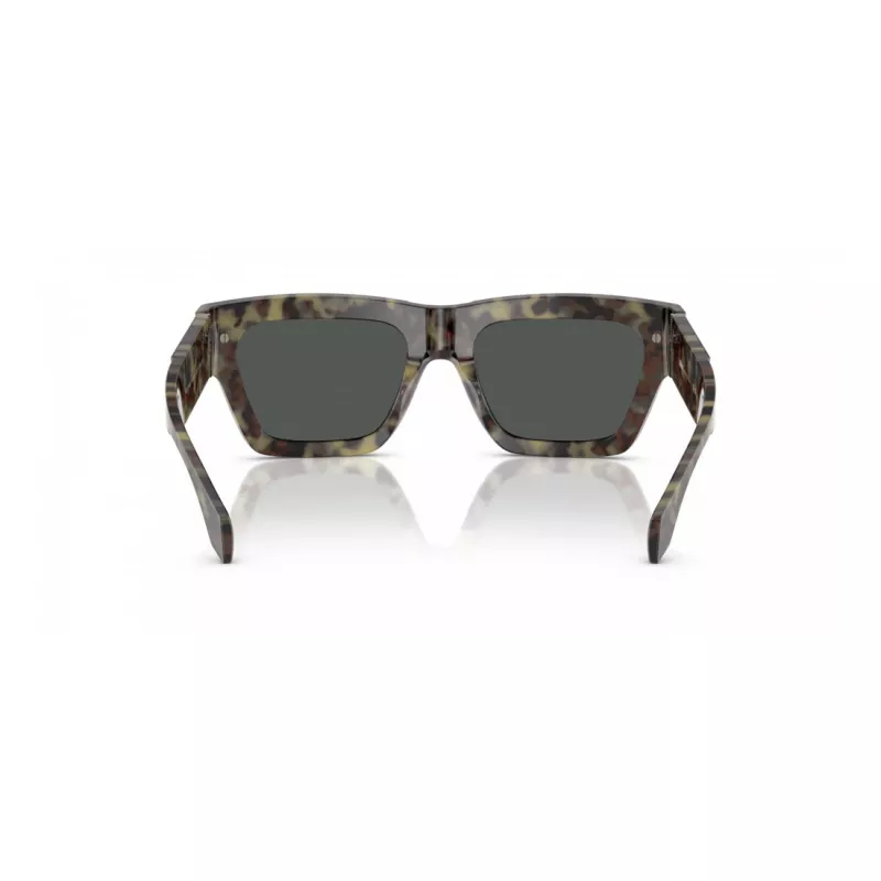 VERSACE VE4464-545687 Meeste ristkülikukujulised päikeseprillid, läbipaistev hall raam, tumedad hallid läätsed, 52 mm