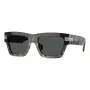 VERSACE VE4464-545687 Meeste ristkülikukujulised päikeseprillid, läbipaistev hall raam, tumedad hallid läätsed, 52 mm