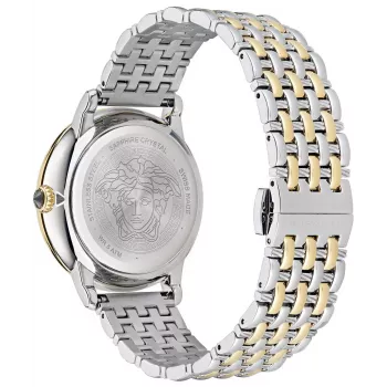 VERSACE VE6F00423 Unisex Šveitsi kvartskell 38mm musta numbrilaud ja nahkrihm