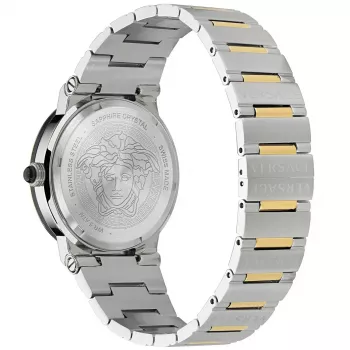 VERSACE VE7G00223 Meeste Šveitsi kvartskell 38mm musta numbrilauga ja nahkrihmaga