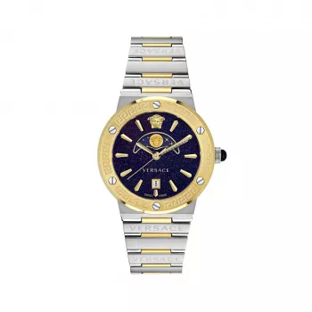 VERSACE VE7G00223 Meeste Šveitsi kvartskell 38mm musta numbrilauga ja nahkrihmaga
