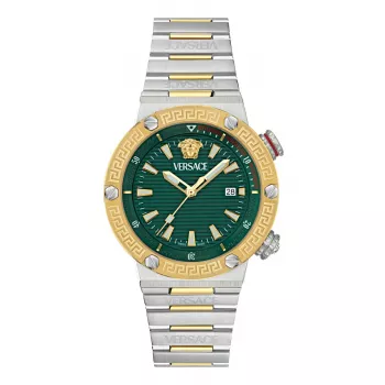 VERSACE VE8G00524 Naiste Šveitsi kvartskell 43mm musta numbrilaud ja safiirkristalliga nahkrihm