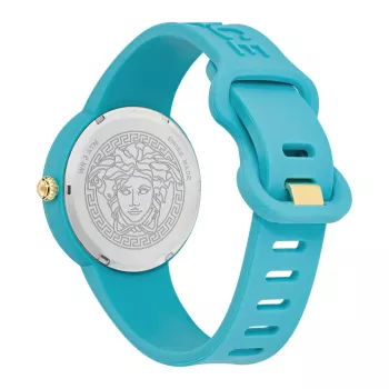 Versace naiste V-Motif Šveitsi kvartskell VE6G00423 (39 mm) musta numbrilaud ja nahkrihm