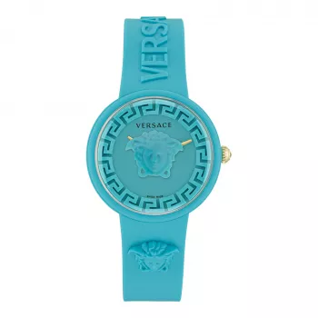 Versace naiste V-Motif Šveitsi kvartskell VE6G00423 (39 mm) musta numbrilaud ja nahkrihm