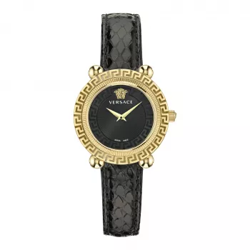 VERSACE Women's VE6I00323 Quartz Watch 35mm Stainless Steel Black Dial