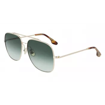 Victoria Beckham VB215S-700 naiste päikeseprillid - kuldne raam, pruun gradientlääts, 59 mm