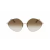 Victoria Beckham VB220S-702 Naiste ülisuured ruudukujulised päikeseprillid kuld pruun gradient 64mm