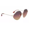 Victoria Beckham VB220S-732 Naiste Päikeseprillid Kuldne Raam Pruuni Gradientklaasiga 64mm