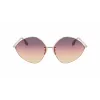 Victoria Beckham VB220S-732 Naiste Päikeseprillid Kuldne Raam Pruuni Gradientklaasiga 64mm