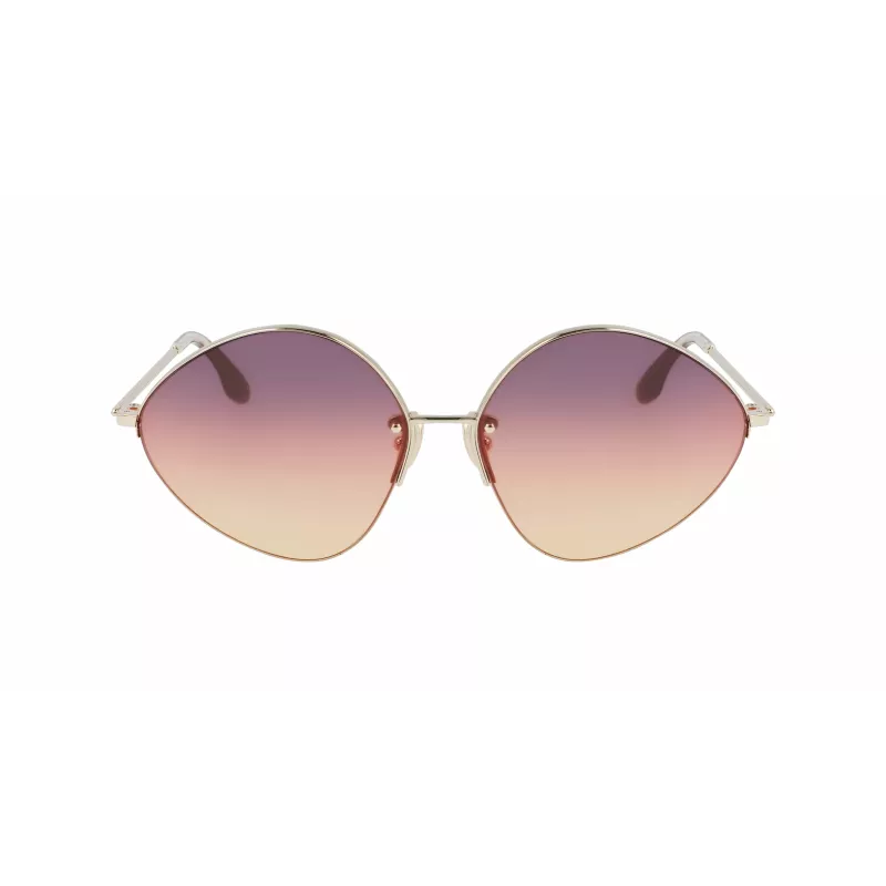 Victoria Beckham VB220S-732 Naiste Päikeseprillid Kuldne Raam Pruuni Gradientklaasiga 64mm