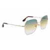 Victoria Beckham VB223S-727 Naiste Päikeseprillid Havana Atseetaat Ruudukujulise Raamiga Pruuni Gradientläätsega 56mm