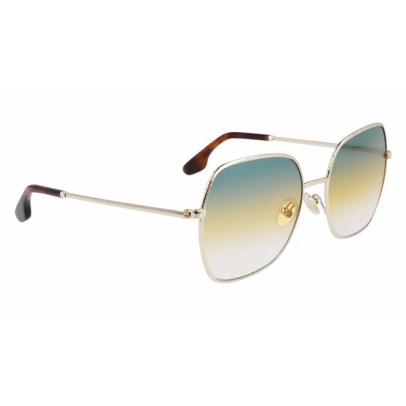 Victoria Beckham VB223S-727 Naiste Päikeseprillid Havana Atseetaat Ruudukujulise Raamiga Pruuni Gradientläätsega 56mm
