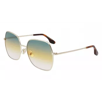 Victoria Beckham VB223S-727 Naiste Päikeseprillid Havana Atseetaat Ruudukujulise Raamiga Pruuni Gradientläätsega 56mm