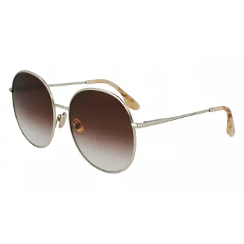 Victoria Beckham VB224S-702 Naiste Päikeseprillid Kuld/Havanna Pruun Gradient 59mm