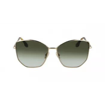 Victoria Beckham VB225S-700 Naiste Päikeseprillid Kuld Metall Pruun Gradient Piloot