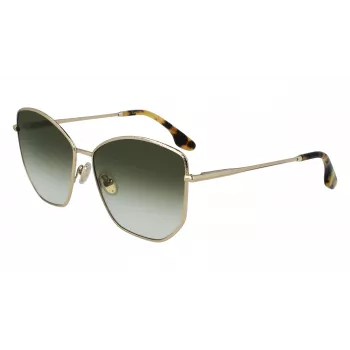 Victoria Beckham VB225S-700 Naiste Päikeseprillid Kuld Metall Pruun Gradient Piloot