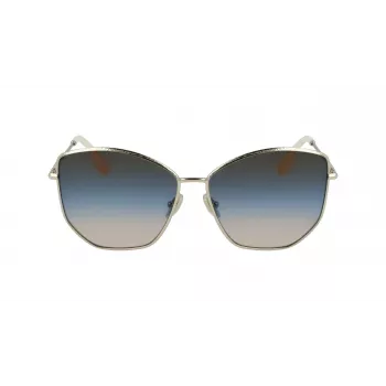 Victoria Beckham VB225S-734 Naiste suured ruudukujulised päikeseprillid - Havana atsetaatraamiga pruunide gradientklaasidega - 59mm