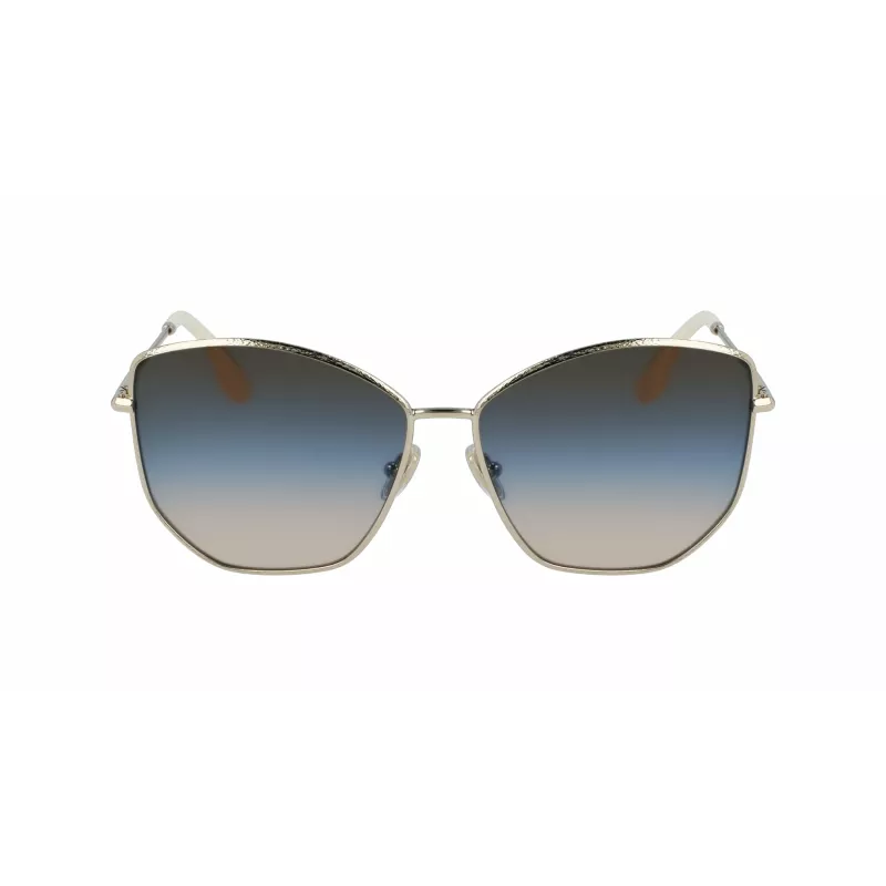 Victoria Beckham VB225S-734 Naiste suured ruudukujulised päikeseprillid - Havana atsetaatraamiga pruunide gradientklaasidega - 59mm