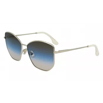 Victoria Beckham VB225S-734 Naiste suured ruudukujulised päikeseprillid - Havana atsetaatraamiga pruunide gradientklaasidega - 59mm