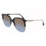 Victoria Beckham VB617S-005 Naiste ülisuured ruudukujulised päikeseprillid, läikiv must raam, hallid läätsed, 63/15/140 mm