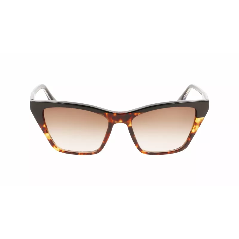 Victoria Beckham VB638S-005 Naiste ruudukujulised atsetaatpäikeseprillid - must raam, hall gradientlääts, 55/17/140 mm