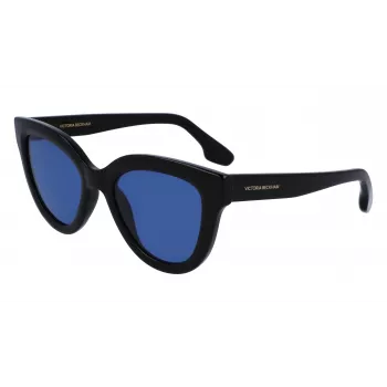Victoria Beckham VB649S-001 Naiste Päikeseprillid - Must atsetaatraam, Hallid polükarbonaat läätsed, 52 mm
