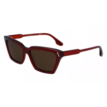 Victoria Beckham VB661S5716610 Naiste ruudukujulised atsetaatpäikeseprillid - Red Havana 57mm