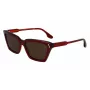Victoria Beckham VB661S5716610 Naiste ruudukujulised atsetaatpäikeseprillid - Red Havana 57mm