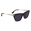 Victoria Beckham VB663S-001 Naiste Päikeseprillid - Must atsetaatraam, Hall polükarbonaat lääts, 57/15/140 mm
