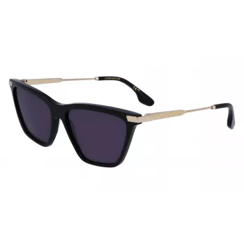 Victoria Beckham VB663S-001 Naiste Päikeseprillid - Must atsetaatraam, Hall polükarbonaat lääts, 57/15/140 mm