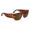 Victoria Beckham VB666S5516223 Naiste ruudukujulised päikeseprillid - pruun Havana atsetaatraam pruunide gradientklaasidega - 55/16/145 mm