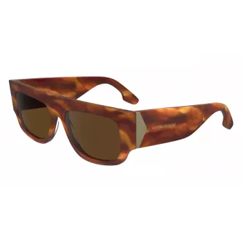 Victoria Beckham VB666S5516223 Naiste ruudukujulised päikeseprillid - pruun Havana atsetaatraam pruunide gradientklaasidega - 55/16/145 mm