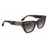 Victoria Beckham VB668S5516010 Naiste ruudukujulised päikeseprillid - must atsetaatraam, hall CR-39 lääts, 55 mm