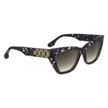 Victoria Beckham VB668S5516010 Naiste ruudukujulised päikeseprillid - must atsetaatraam, hall CR-39 lääts, 55 mm