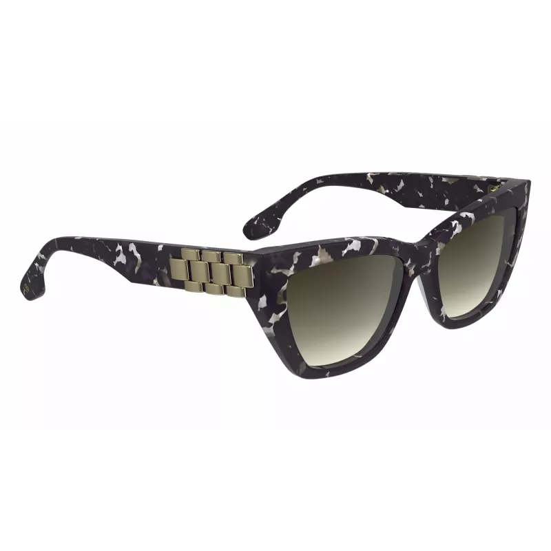 Victoria Beckham VB668S5516010 Naiste ruudukujulised päikeseprillid - must atsetaatraam, hall CR-39 lääts, 55 mm