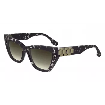 Victoria Beckham VB668S5516010 Naiste ruudukujulised päikeseprillid - must atsetaatraam, hall CR-39 lääts, 55 mm