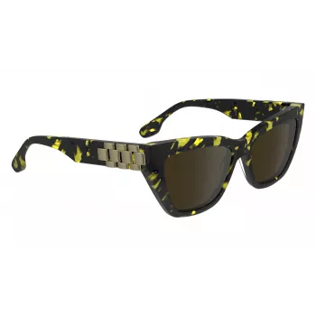 Victoria Beckham VB668S5516012 Naiste Nurgelised Päikeseprillid Must Atsetaat Hall Lääts 55/16/145 mm