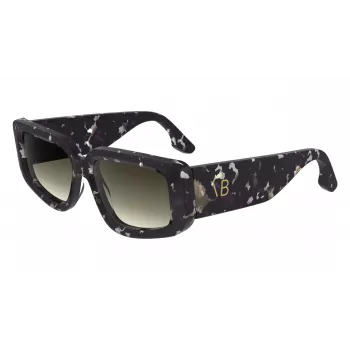 Victoria Beckham VB670S-010 Naiste ülisuured ruudukujulised päikeseprillid, must atsetaat, hallid läätsed, 54 mm
