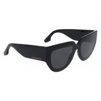 Victoria Beckham VB679S 53mm ruudukujulised päikeseprillid naistele, must raam, hallid UV400 läätsed