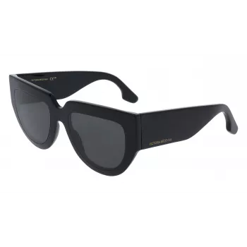 Victoria Beckham VB679S 53mm ruudukujulised päikeseprillid naistele, must raam, hallid UV400 läätsed