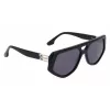 Victoria Beckham VB681S5815001 Naiste ruudukujulised päikeseprillid, must atsetaatraam, hallid läätsed, 58 mm
