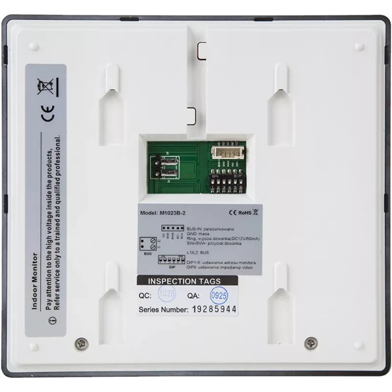 VIDOS DUO M1023B-2 7-tolline TFT LCD uksekaamera monitor, must