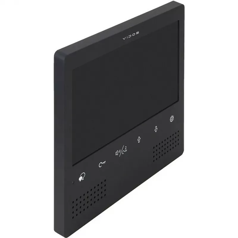 VIDOS DUO M1023B-2 7-tolline TFT LCD uksekaamera monitor, must