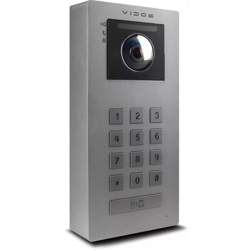VIDOS IPX S100 välipaneel IP-videouksetelefon 2MP 1080p PoE Wi-Fi must