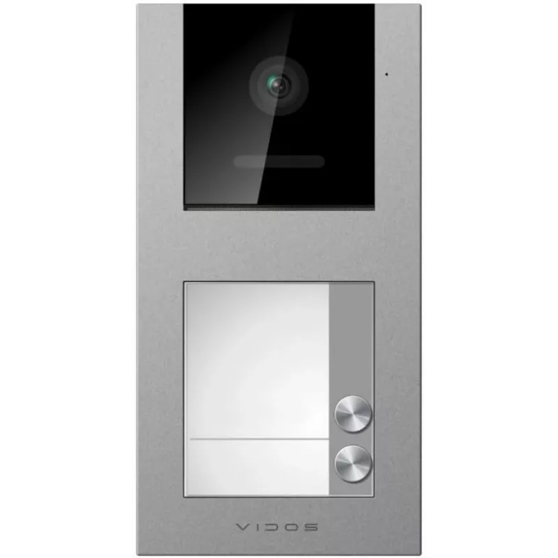 VIDOS X S11-2 Outdoor Video Intercom Panel, 2.0 MP, Silver/Grey, Surface Mount