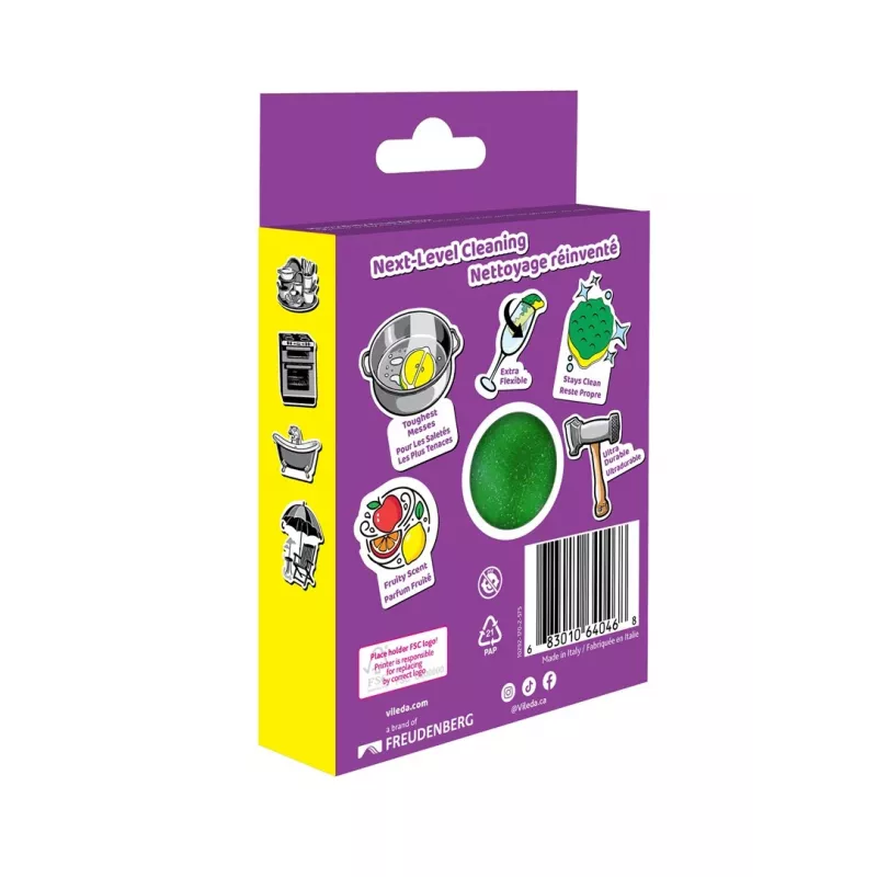 Vileda Punch painduv küürimiskäsn, sidrun, 1 tk