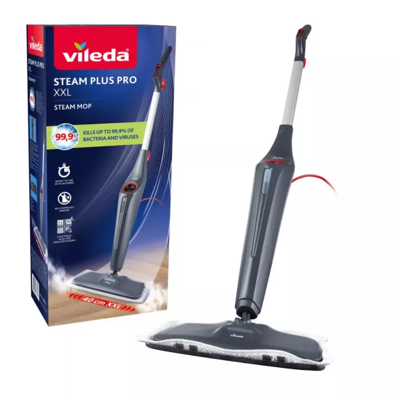 Vileda Steam Plus XXL Pro aurumopp, 2 lisamikrokiudpadjaga